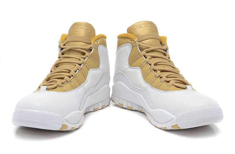 New Arrival Jordan 10 White Yellow Shoes - Click Image to Close
