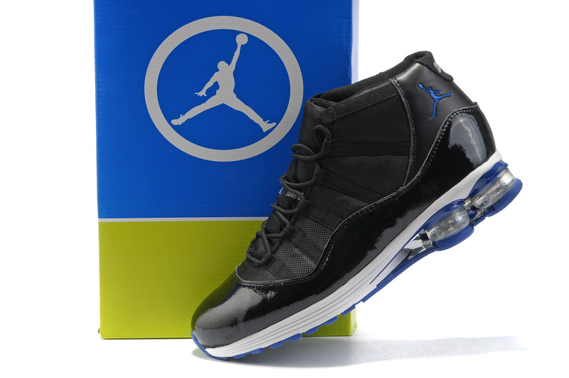 Air Jordan 11 Cushion Shoes Black White Blue