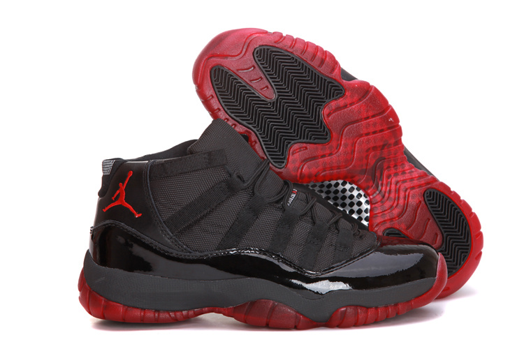 air jordan black and red shoes