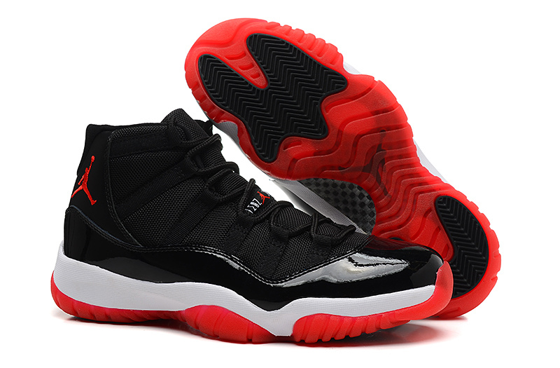 Air Jordan 11 High Black White Red Shoes