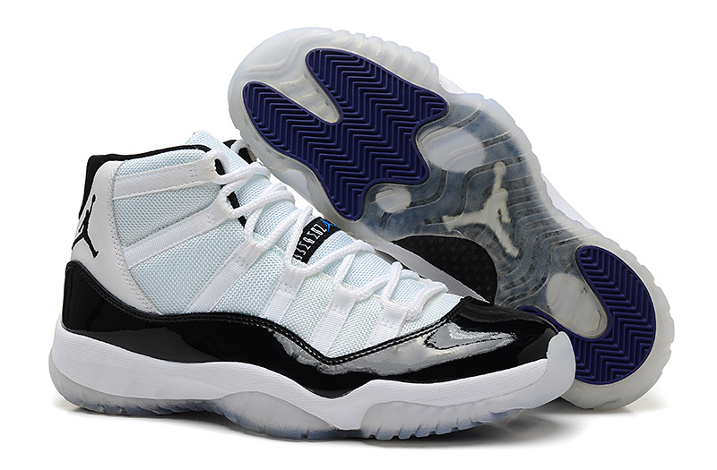 Air Jordan 11 High Concord White Black Shoes - Click Image to Close