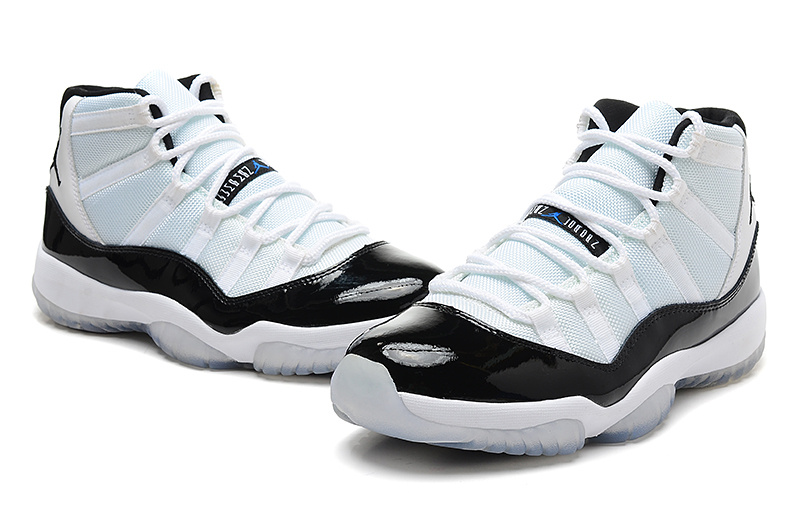 Air Jordan 11 High Concord White Black Shoes - Click Image to Close