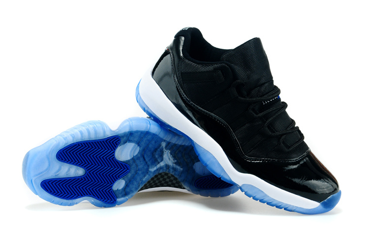 black and blue jordans 11