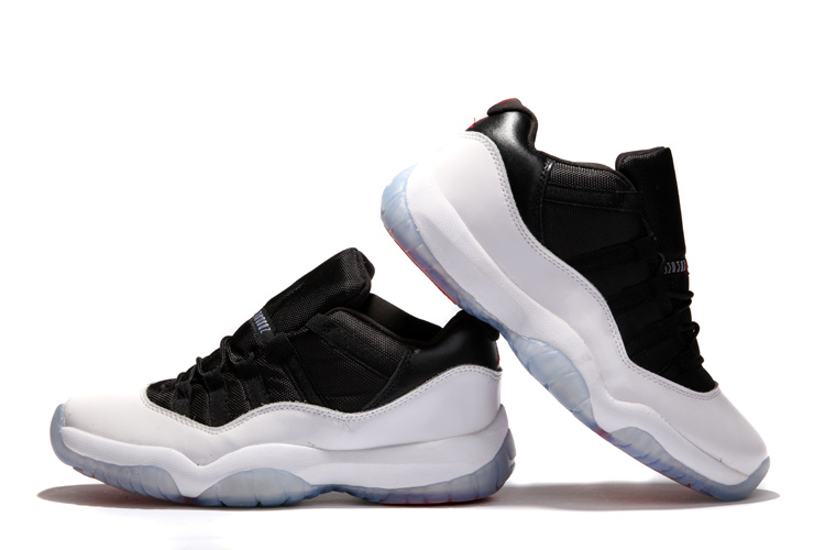 Air Jordan 11 Low Black White Shoes - Click Image to Close