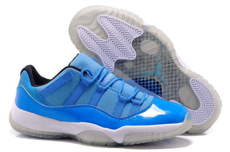 Air Jordan 11 Low Blue White Shoes - Click Image to Close