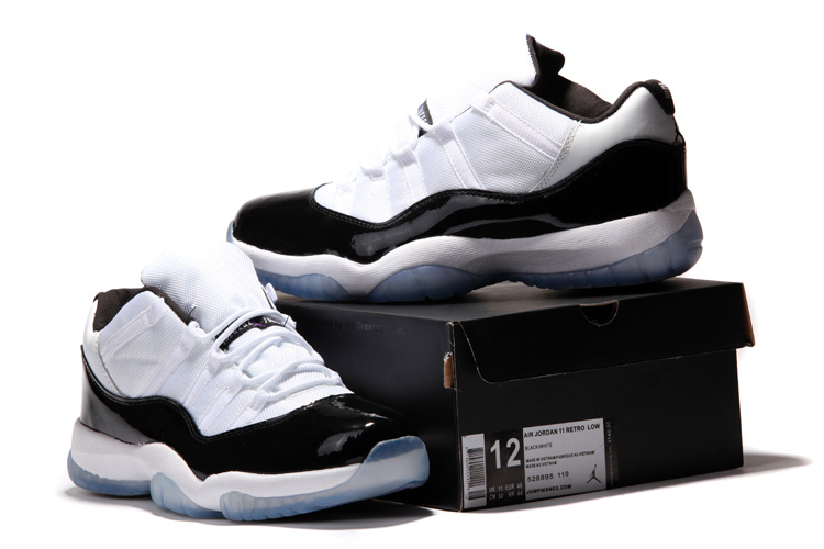 Air Jordan 11 Low White Black Concard Shoes - Click Image to Close