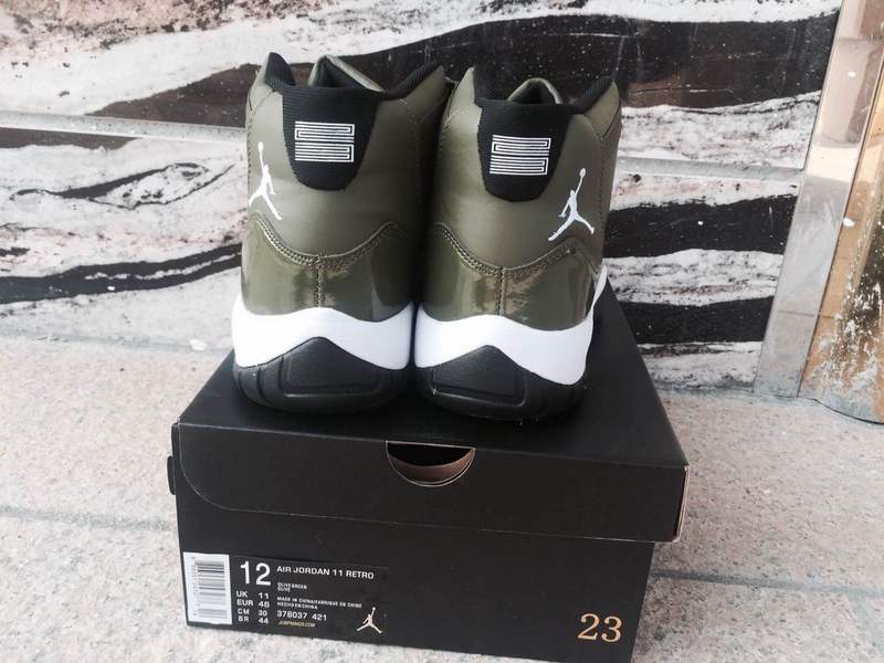 Air Jordan 11 Olive Green Shoes - Click Image to Close