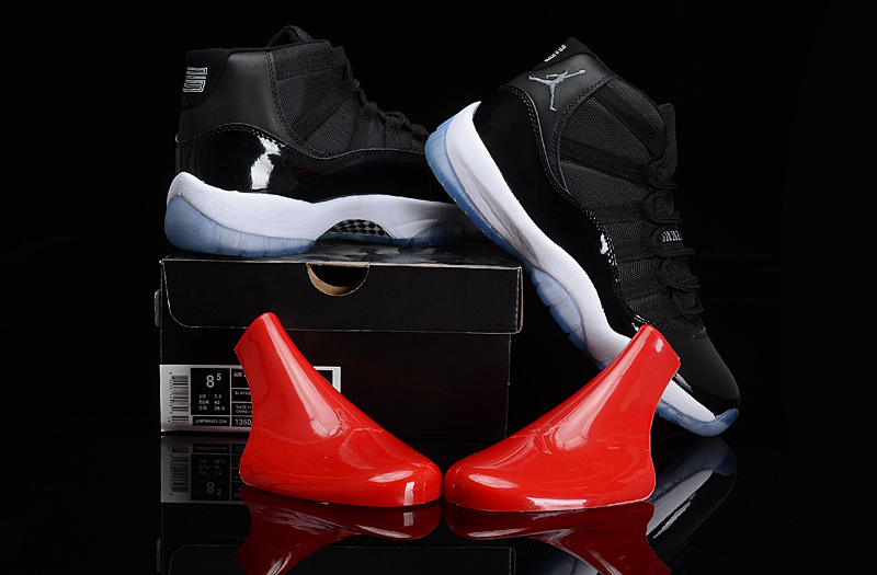 Air Jordan 11 Retro Black Blue White Shoes - Click Image to Close