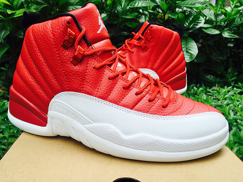 Air Jordan 12 Gym Red White Shoes - Click Image to Close