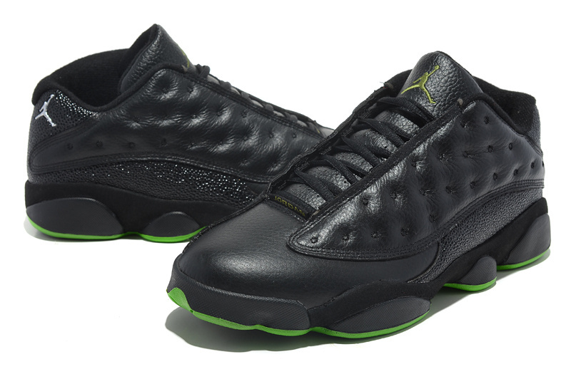 New Arrival Jordan 13 Low Black Green Shoes - Click Image to Close