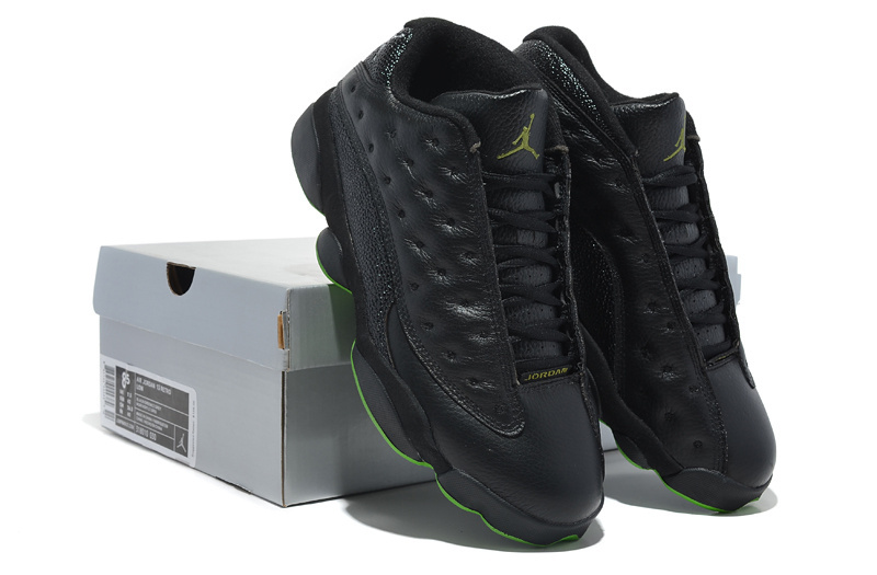 New Arrival Jordan 13 Low Black Green Shoes - Click Image to Close
