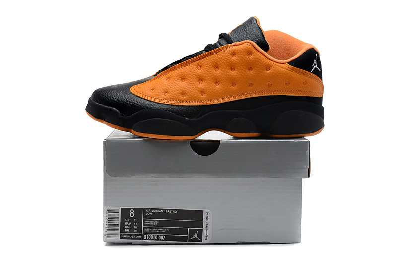 New Arrival Jordan 13 Low Black Orange Shoes
