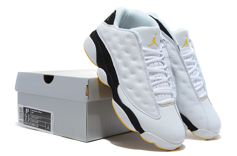 New Arrival Jordan 13 Low White Black Yellow Shoes - Click Image to Close