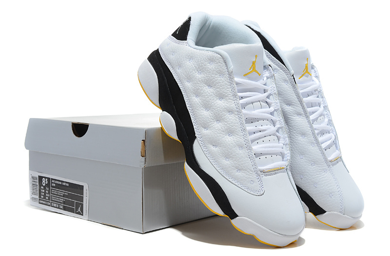 New Arrival Jordan 13 Low White Black Yellow Shoes