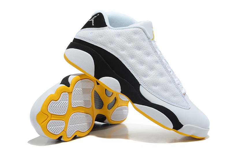 New Arrival Jordan 13 Low White Black Yellow Shoes - Click Image to Close