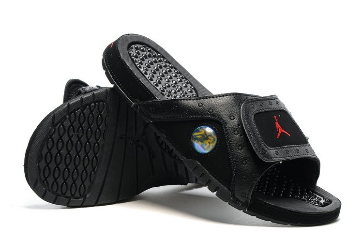 Air Jordan 13 Retro Hydro All Black Red - Click Image to Close