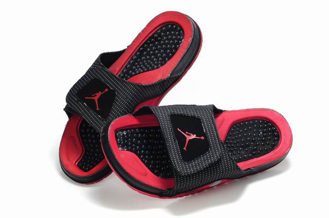 Air Jordan 13 Slipper Black Red - Click Image to Close