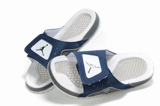 Air Jordan 13 Slipper White Blue - Click Image to Close