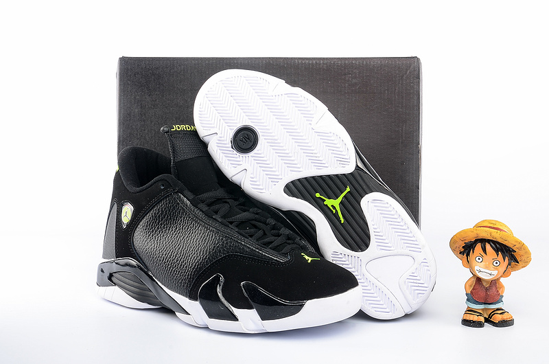 Air Jordan 14 Indiglo Black White Shoes - Click Image to Close