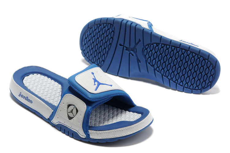 Air Jordan Hydro 14 White Blue - Click Image to Close