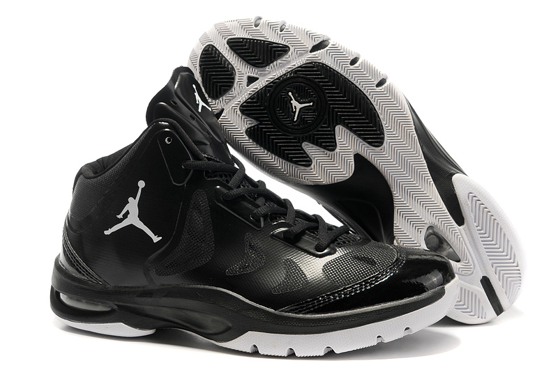 2012 Olympic Jordan Shoes Black White Logo - Click Image to Close