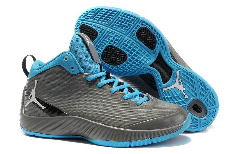 2012 Olympic Jordan Shoes Grey Dark Blue - Click Image to Close