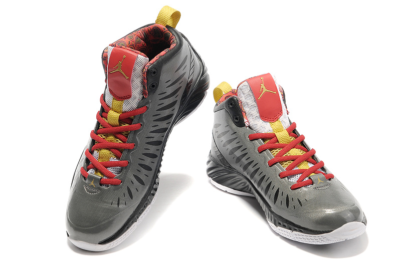 2012 Olympic Jordan Shoes Grey Red White - Click Image to Close