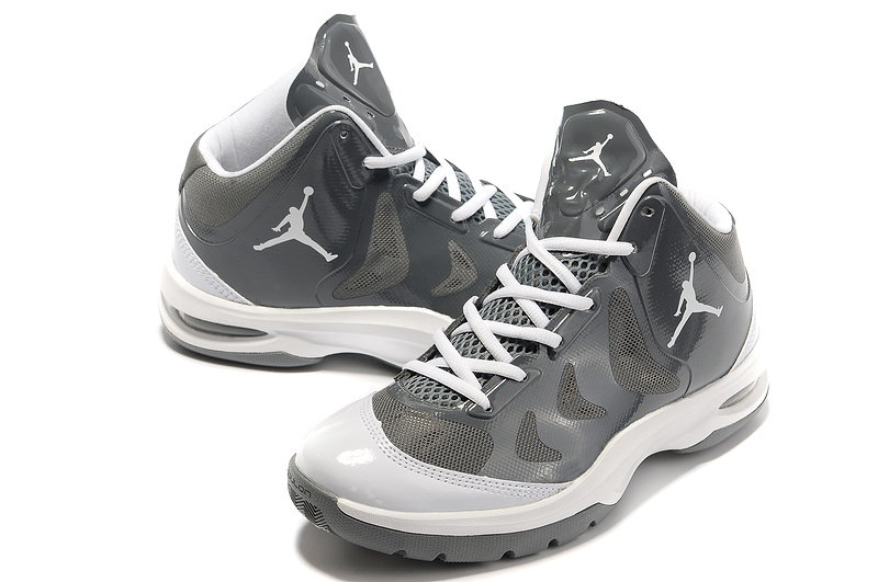 2012 Olympic Jordan Shoes Grey White - Click Image to Close