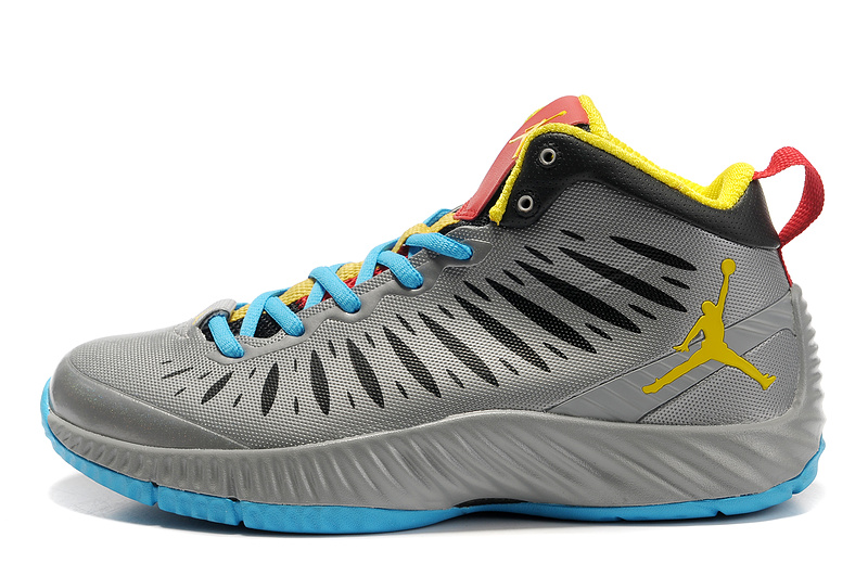 2012 Olympic Jordan Shoes Grey Yellow Blue