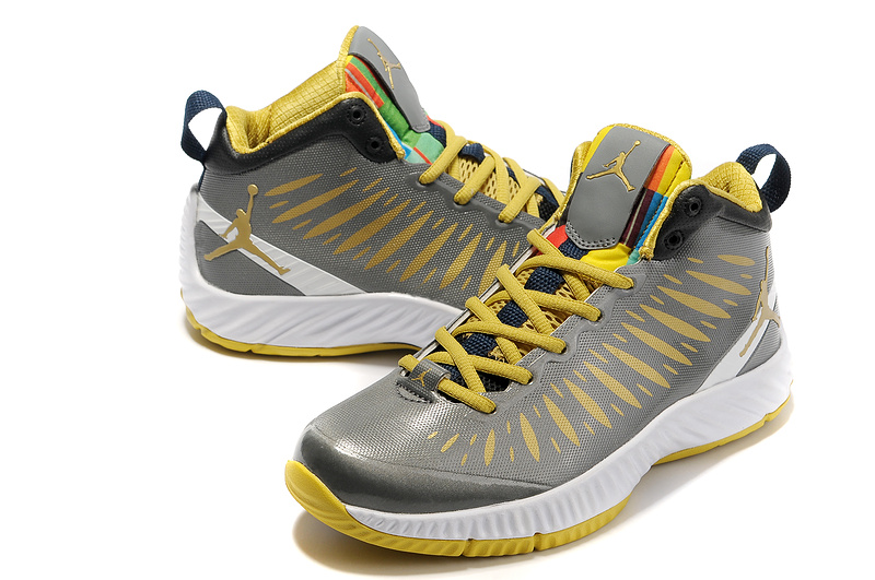 2012 Olympic Jordan Shoes Grey Yellow White