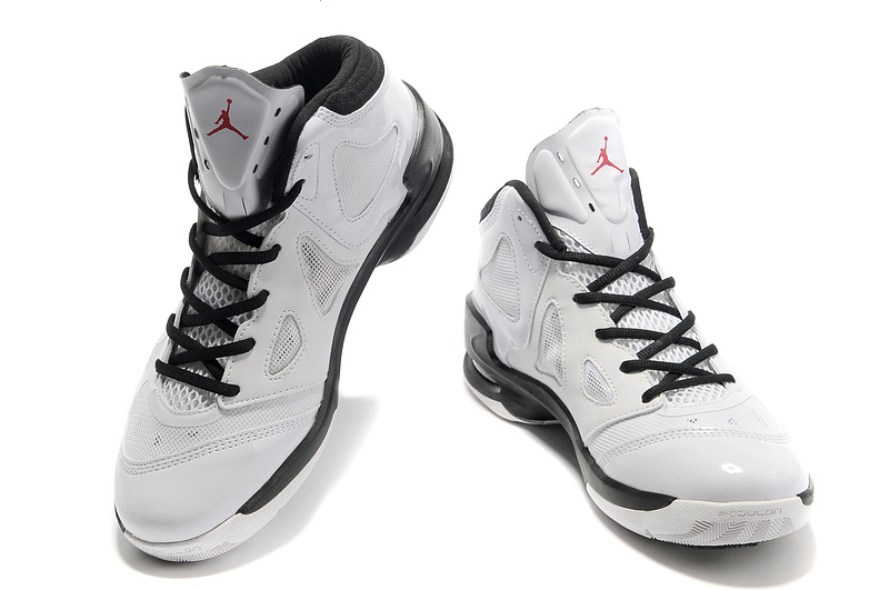 2012 Olympic Jordan Shoes White Black Red - Click Image to Close