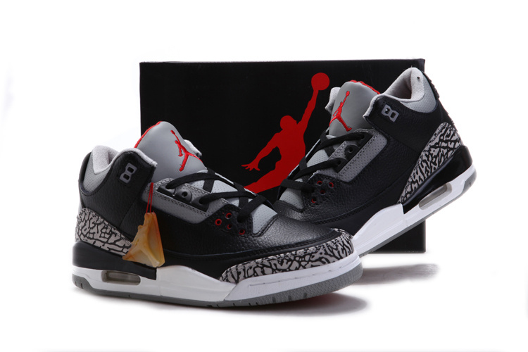 Air Jordan 3 Chalcedoney Edition Black Grey Cement - Click Image to Close