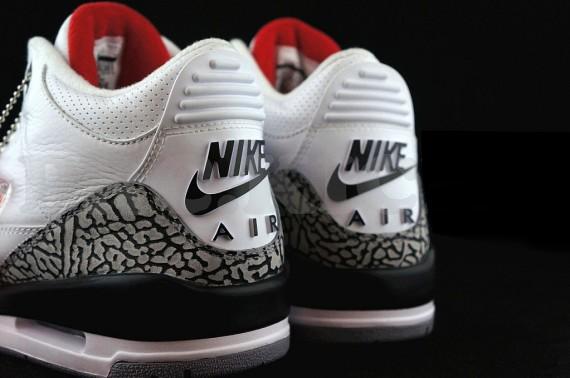 Air Jordan 3 White Grey Air Logo Shoes