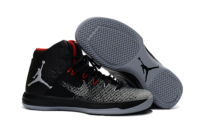 Air Jordan 31 Black Grey Red Shoes - Click Image to Close