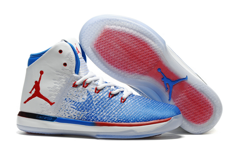 Air Jordan 31 White Blue Red Shoes - Click Image to Close