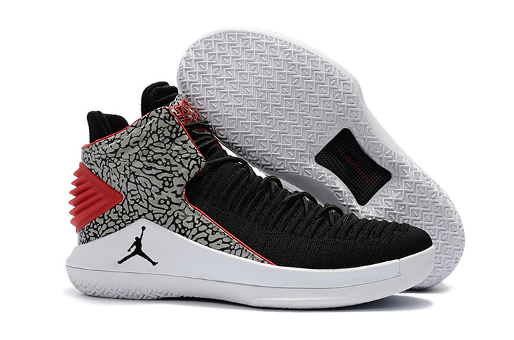 Air Jordan 32 Black Cement Grey Red Shoes