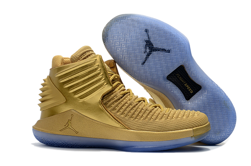 Air Jordan 32 Gold Ice Sole Shoes