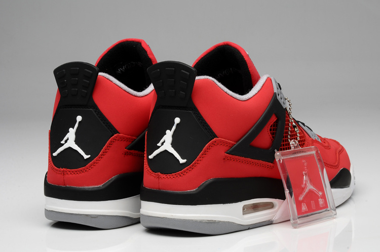 Air Jordan 4 Bulls Colors Red White Black Shoes