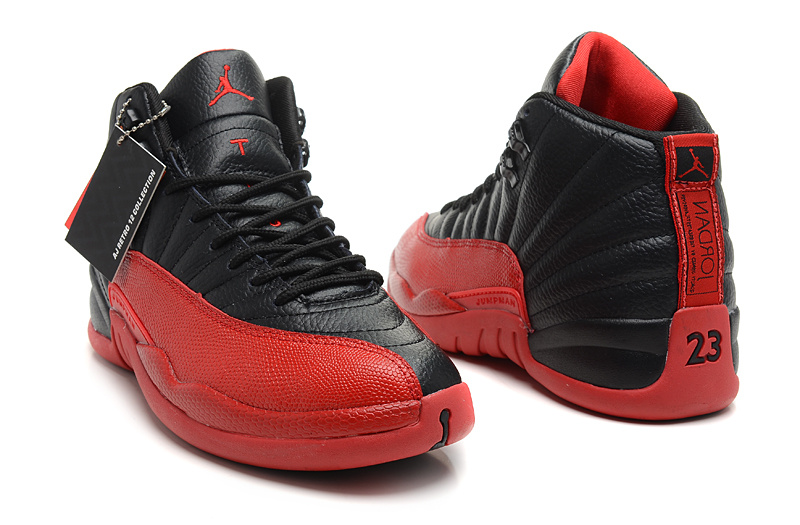 2013 Jordan 12 Hardback Black Red Shoes - Click Image to Close