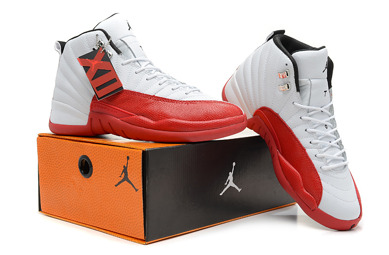 2013 Jordan 12 Hardback White Red Shoes - Click Image to Close