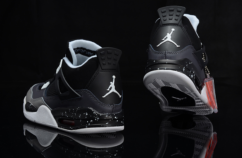 Air Jordan 4 Oreo Black Grey Shoes - Click Image to Close