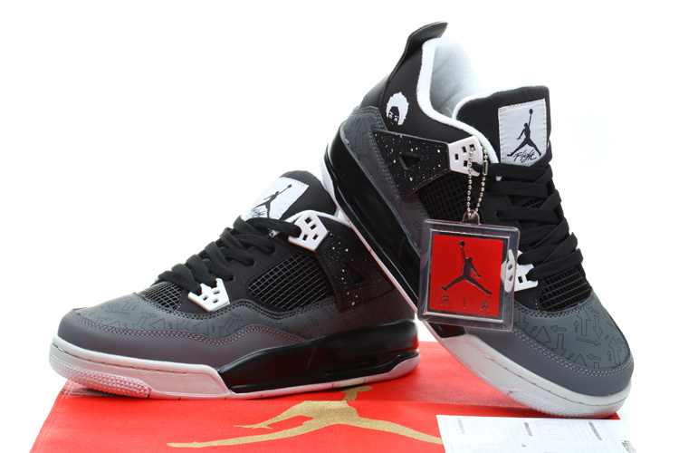 Air Jordan 4 Retro Superman Black Grey White Shoes