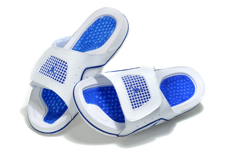 Air Jordan Hydro 4 White Blue - Click Image to Close