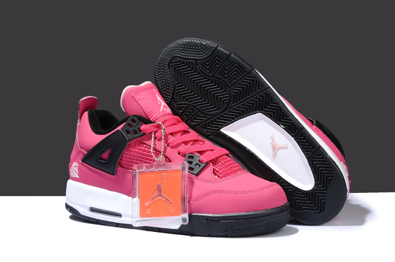 New Air Jordan 4 Thor Pink White Black Shoes