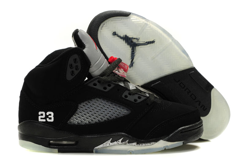 Jordan 5 Retro Black Grey Shoes - Click Image to Close