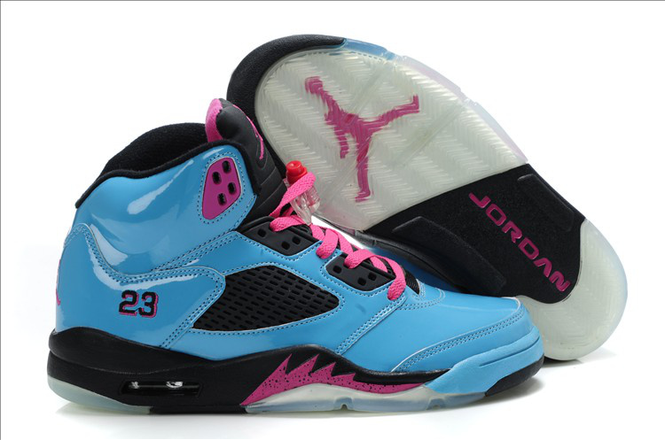 Jordan 5 Retro Blue Black Shoes