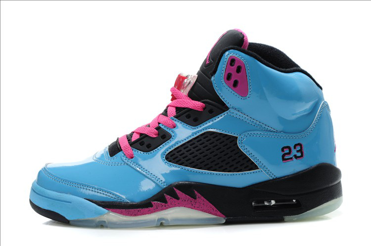 Jordan 5 Retro Blue Black Shoes - Click Image to Close