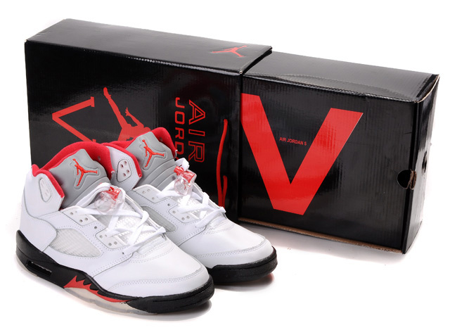 Air Jordan 5 Hardcover Box White Black Red