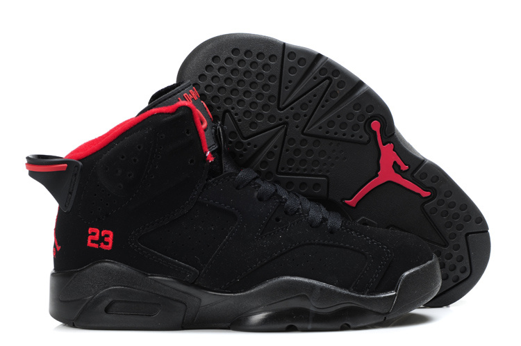 black and red jordans for kids