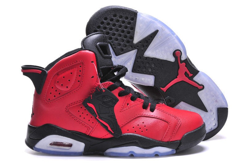 Air Jordan 6 Bulls Red Black For Women